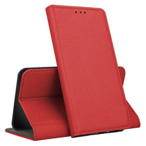 Кожен калъф тефтер и стойка Magnetic FLEXI Book Style за Xiaomi 12 Pro червен 